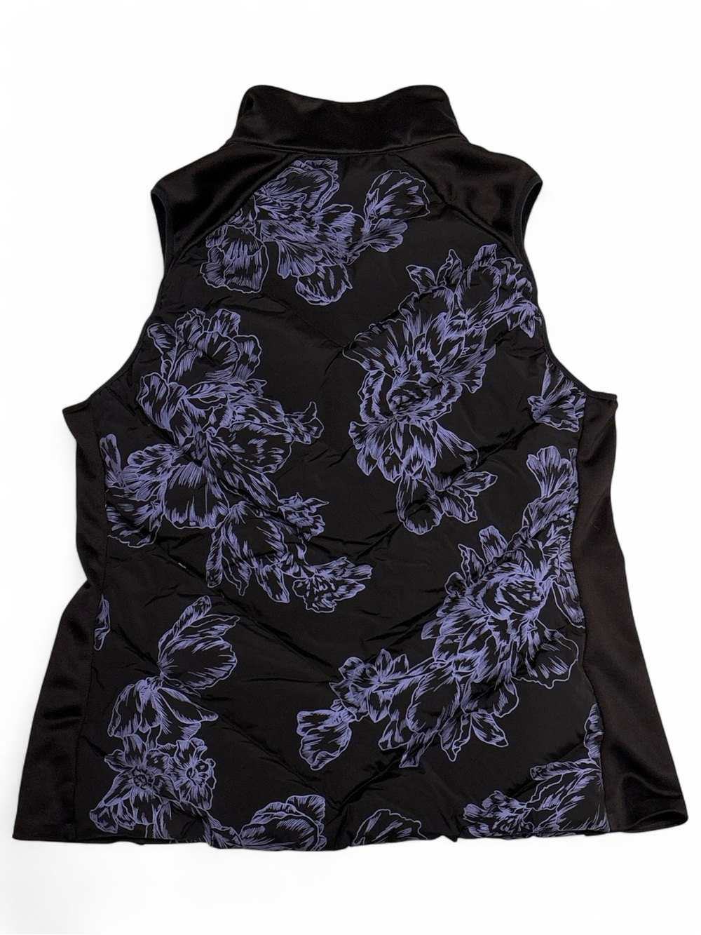 Athleta Inlet Reflective Astral Bloom Purple/Black Quilted Vest Women SZ. Large - Picture 8 of 9